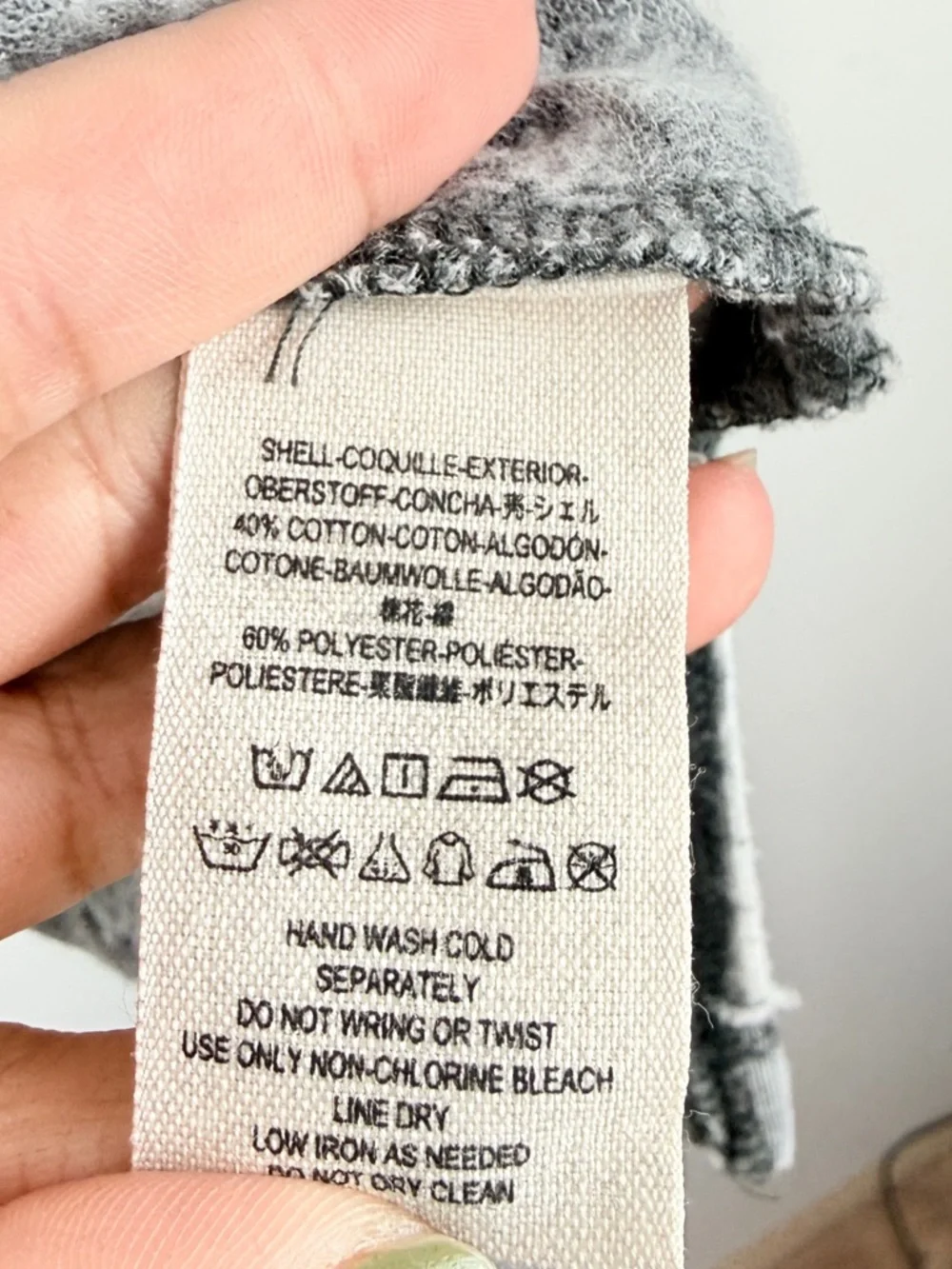 Free People Gray Mineral Wash Oversized Pullover Sweatshirt Boho Lounge Top - Picture 5 of 5